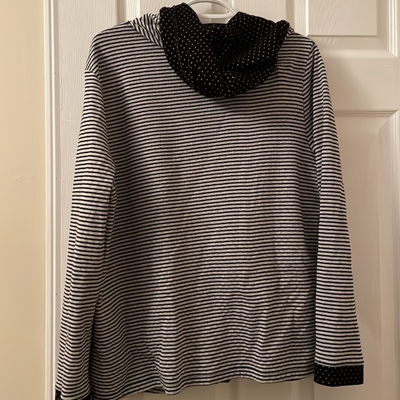 Womens Olsen zippered hoody 55% cotton, 45% polyester. Navy/white. Size 14 - Picture 7 of 7